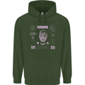Paranoid Conspiracy Skull Mens 80% Cotton Hoodie Forest Green