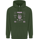Paranoid Conspiracy Skull Mens 80% Cotton Hoodie Forest Green