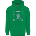 Paranoid Conspiracy Skull Mens 80% Cotton Hoodie Irish Green