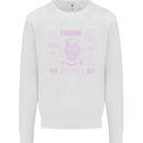 Paranoid Conspiracy Skull Mens Sweatshirt Jumper White