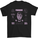 Paranoid Conspiracy Skull Mens T-Shirt Cotton Gildan Black