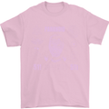 Paranoid Conspiracy Skull Mens T-Shirt Cotton Gildan Light Pink