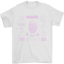 Paranoid Conspiracy Skull Mens T-Shirt Cotton Gildan White