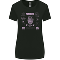 Paranoid Conspiracy Skull Womens Wider Cut T-Shirt Black