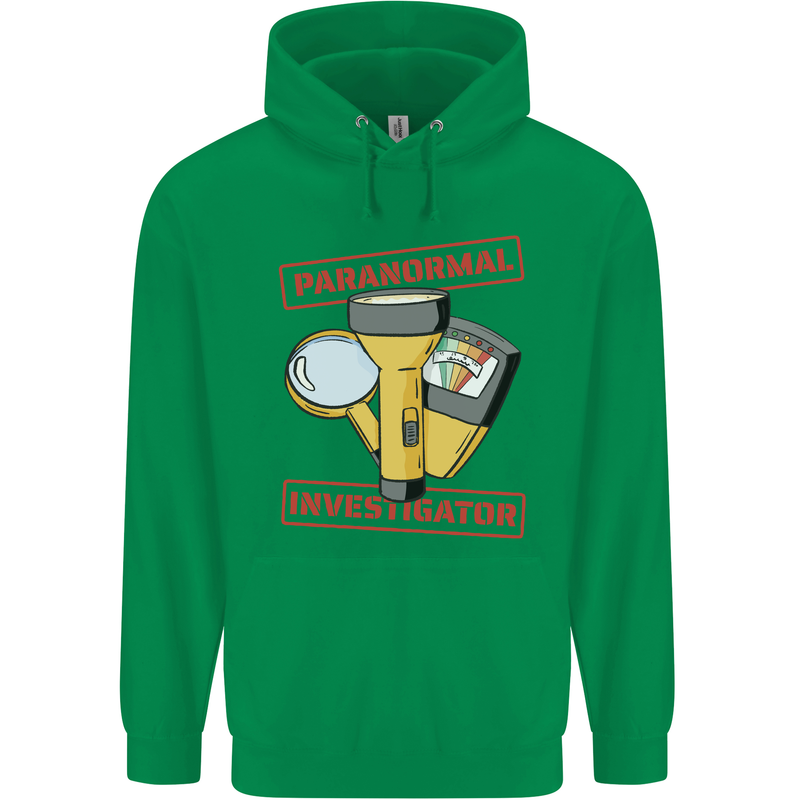 Paranormal Activity Investigator Ghosts Spirits Childrens Kids Hoodie Irish Green