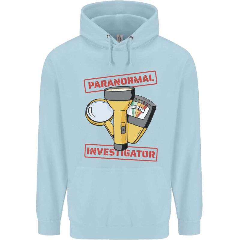 Paranormal Activity Investigator Ghosts Spirits Childrens Kids Hoodie Light Blue