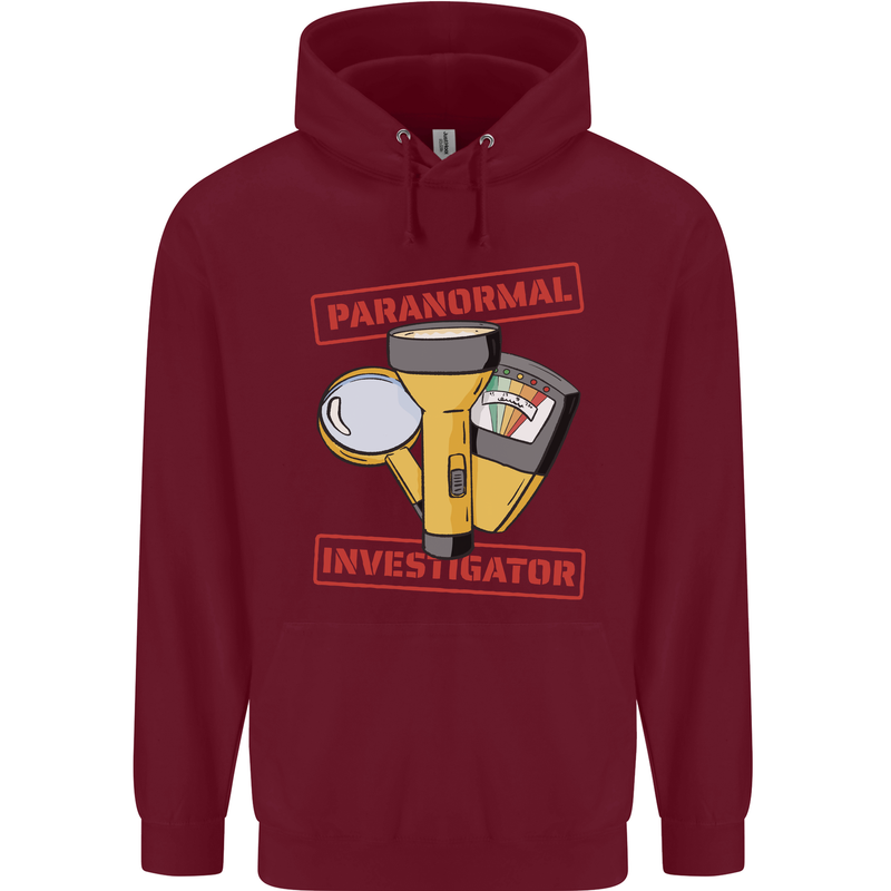 Paranormal Activity Investigator Ghosts Spirits Childrens Kids Hoodie Maroon