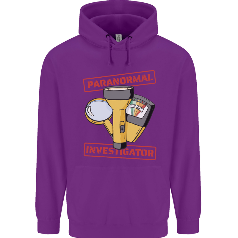 Paranormal Activity Investigator Ghosts Spirits Childrens Kids Hoodie Purple