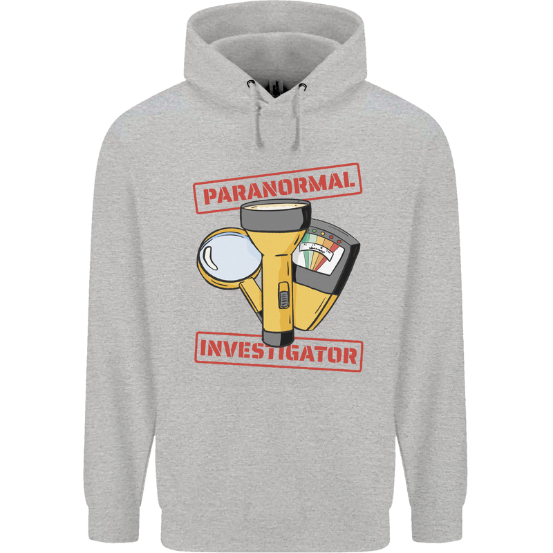 Paranormal Activity Investigator Ghosts Spirits Childrens Kids Hoodie Sports Grey