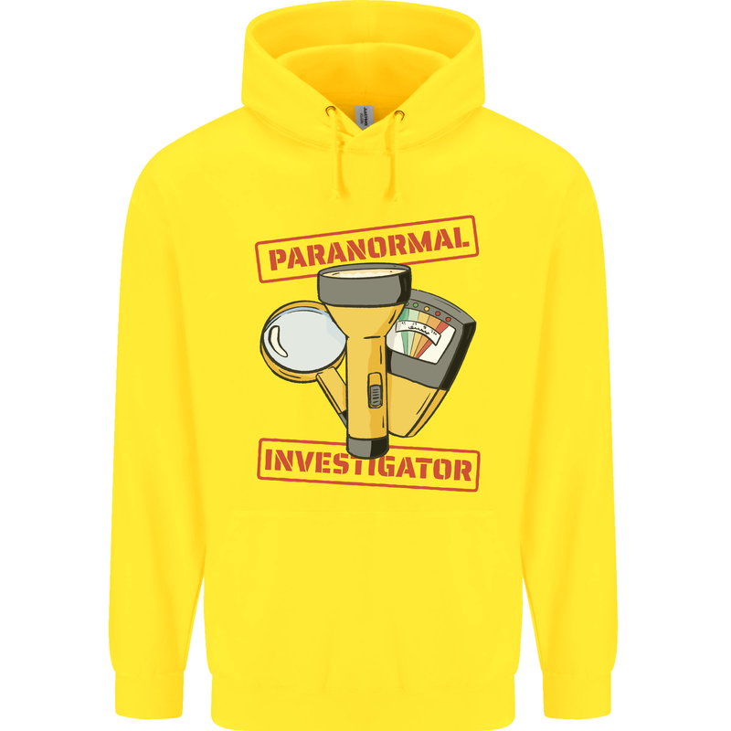 Paranormal Activity Investigator Ghosts Spirits Childrens Kids Hoodie Yellow