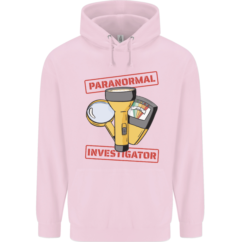 Paranormal Activity Investigator Ghosts Spirits Mens 80% Cotton Hoodie Light Pink