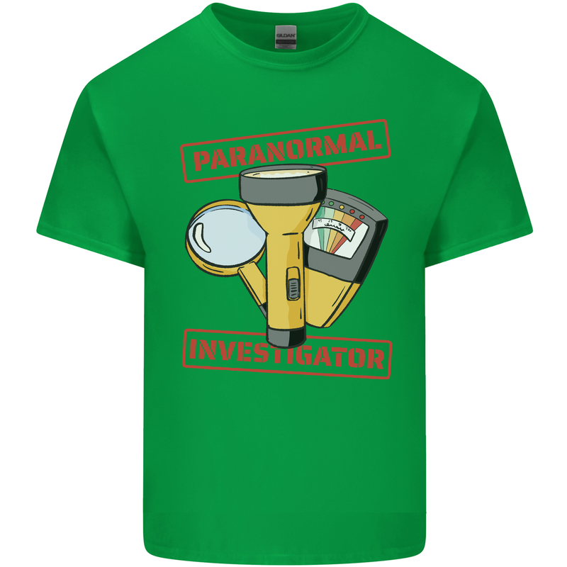 Paranormal Activity Investigator Ghosts Spirits Mens Cotton T-Shirt Tee Top Irish Green