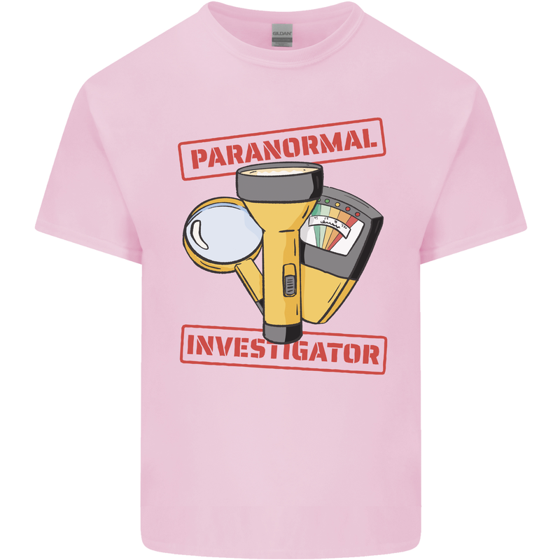 Paranormal Activity Investigator Ghosts Spirits Mens Cotton T-Shirt Tee Top Light Pink