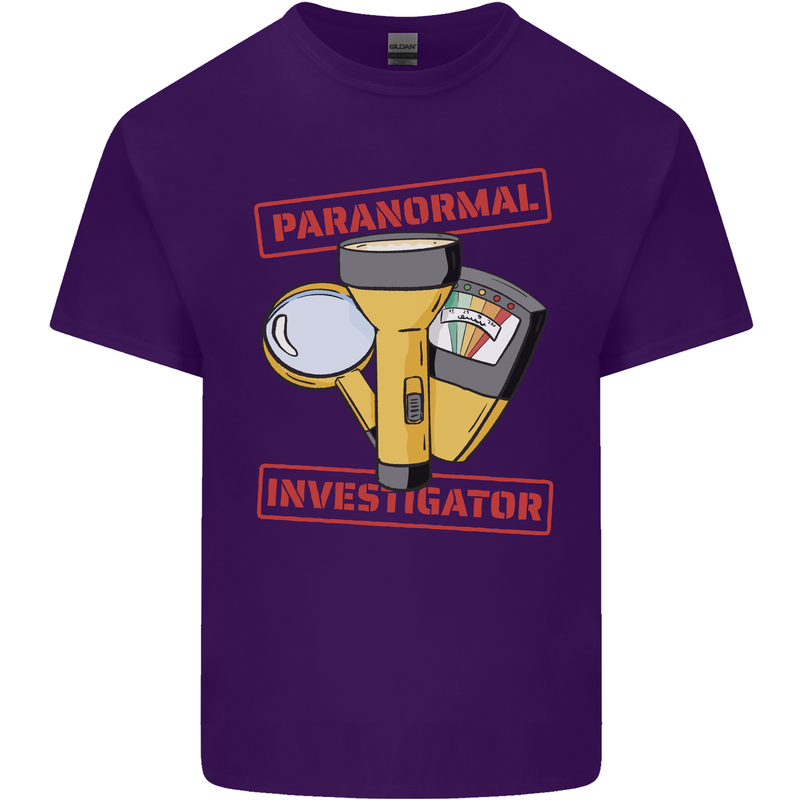 Paranormal Activity Investigator Ghosts Spirits Mens Cotton T-Shirt Tee Top Purple