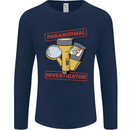Paranormal Activity Investigator Ghosts Spirits Mens Long Sleeve T-Shirt Navy Blue