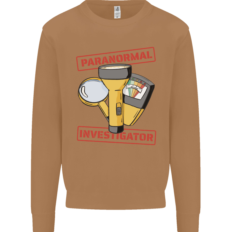 Paranormal Activity Investigator Ghosts Spirits Mens Sweatshirt Jumper Caramel Latte