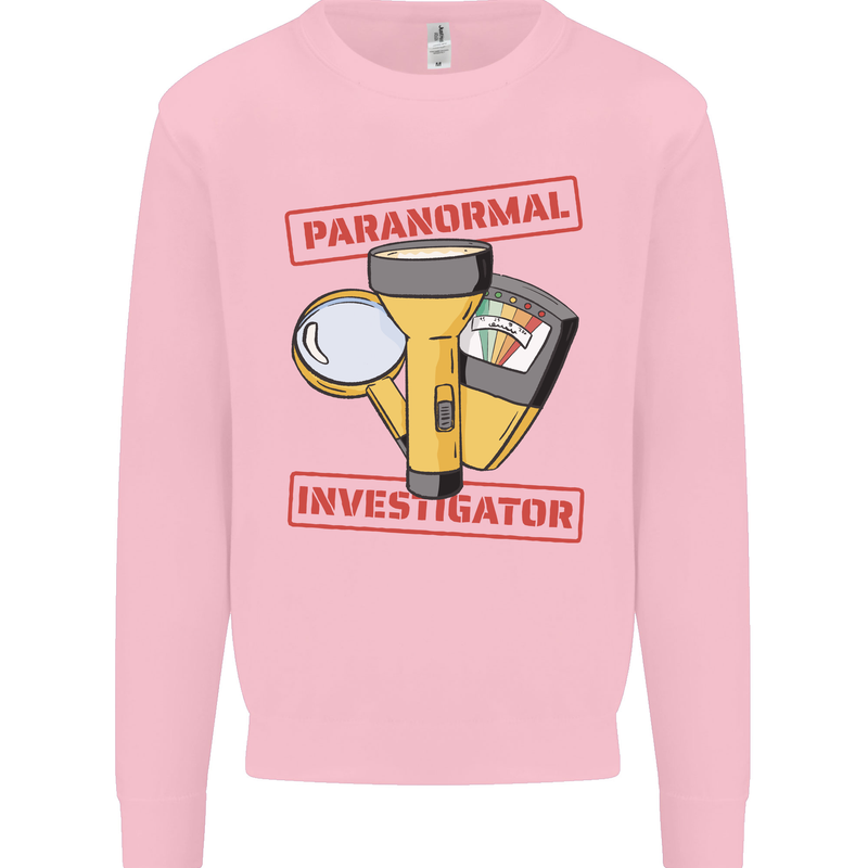 Paranormal Activity Investigator Ghosts Spirits Mens Sweatshirt Jumper Light Pink