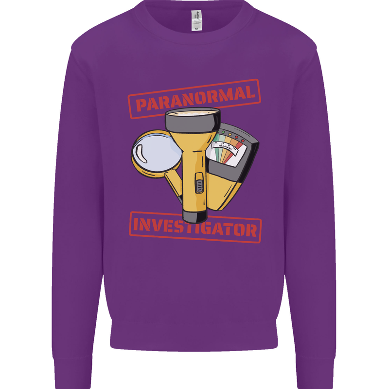 Paranormal Activity Investigator Ghosts Spirits Mens Sweatshirt Jumper Purple