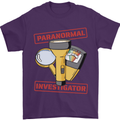 Paranormal Activity Investigator Ghosts Spirits Mens T-Shirt 100% Cotton Purple