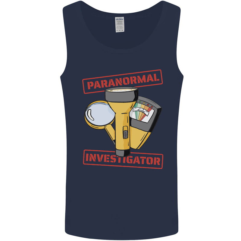 Paranormal Activity Investigator Ghosts Spirits Mens Vest Tank Top Navy Blue