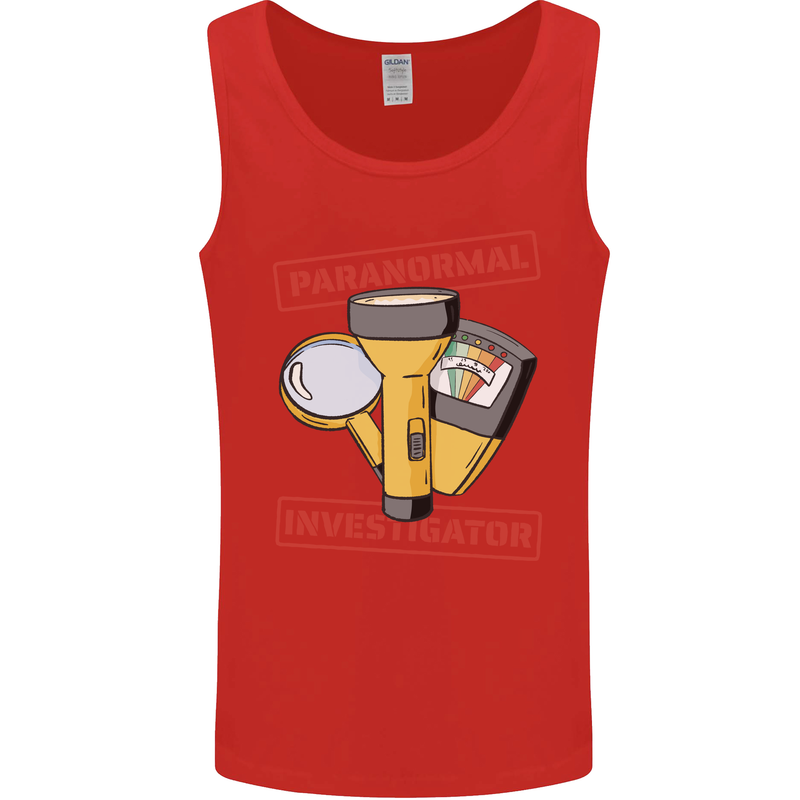 Paranormal Activity Investigator Ghosts Spirits Mens Vest Tank Top Red