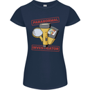 Paranormal Activity Investigator Ghosts Spirits Womens Petite Cut T-Shirt Navy Blue