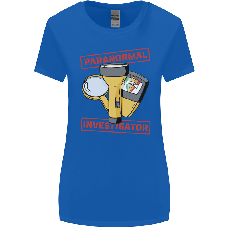 Paranormal Activity Investigator Ghosts Spirits Womens Wider Cut T-Shirt Royal Blue