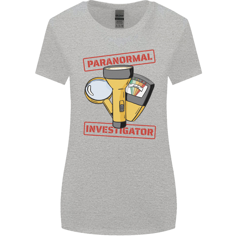 Paranormal Activity Investigator Ghosts Spirits Womens Wider Cut T-Shirt Sports Grey