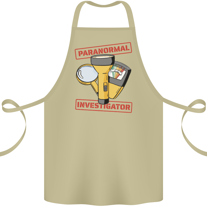 Paranormal Activity Investigator Halloween Cotton Apron 100% Organic Khaki