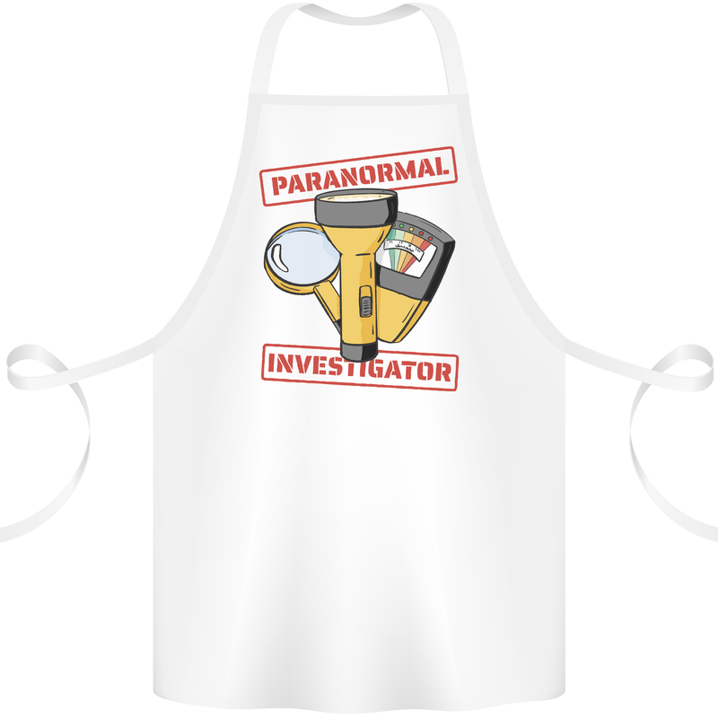 Paranormal Activity Investigator Halloween Cotton Apron 100% Organic White