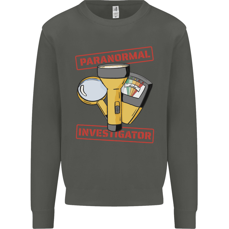 Paranormal Activity Investigator Halloween Kids Sweatshirt Jumper Storm Grey