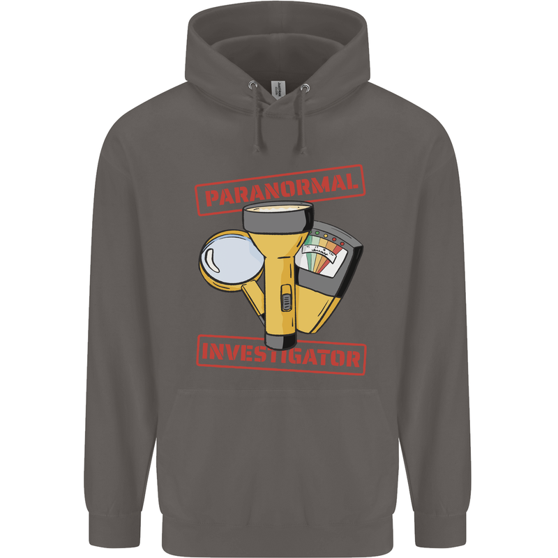 Paranormal Activity Investigator Halloween Mens 80% Cotton Hoodie Charcoal