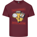 Paranormal Activity Investigator Halloween Mens Cotton T-Shirt Tee Top Maroon