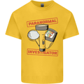 Paranormal Activity Investigator Halloween Mens Cotton T-Shirt Tee Top Yellow