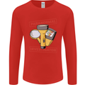 Paranormal Activity Investigator Halloween Mens Long Sleeve T-Shirt Red