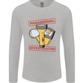 Paranormal Activity Investigator Halloween Mens Long Sleeve T-Shirt Sports Grey