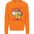 Paranormal Activity Investigator Halloween Mens Sweatshirt Jumper Orange