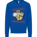 Paranormal Activity Investigator Halloween Mens Sweatshirt Jumper Royal Blue