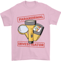 Paranormal Activity Investigator Halloween Mens T-Shirt 100% Cotton Light Pink