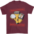 Paranormal Activity Investigator Halloween Mens T-Shirt 100% Cotton Maroon