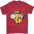 Paranormal Activity Investigator Halloween Mens T-Shirt 100% Cotton Red