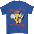 Paranormal Activity Investigator Halloween Mens T-Shirt 100% Cotton Royal Blue