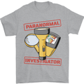Paranormal Activity Investigator Halloween Mens T-Shirt 100% Cotton Sports Grey