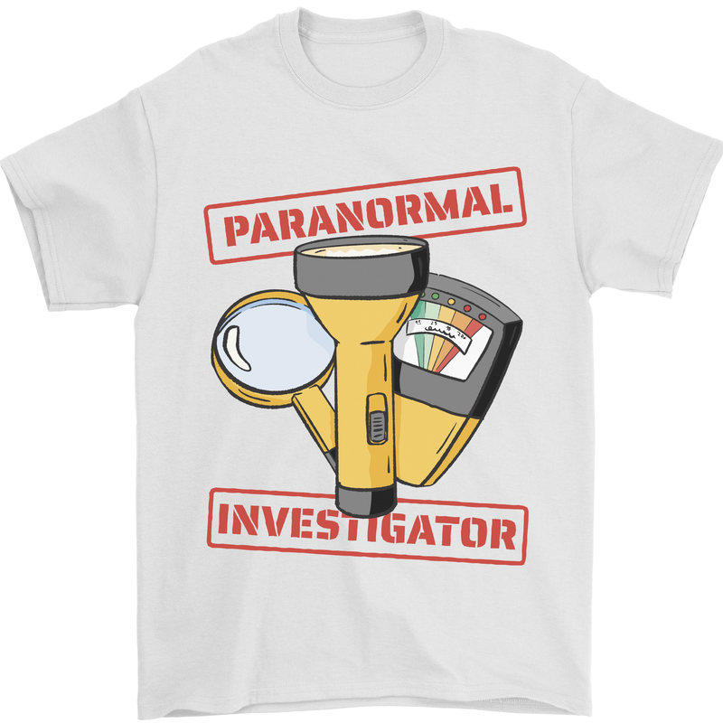 Paranormal Activity Investigator Halloween Mens T-Shirt 100% Cotton White