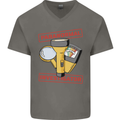 Paranormal Activity Investigator Halloween Mens V-Neck Cotton T-Shirt Charcoal