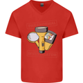Paranormal Activity Investigator Halloween Mens V-Neck Cotton T-Shirt Red