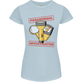 Paranormal Activity Investigator Halloween Womens Petite Cut T-Shirt Light Blue