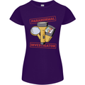 Paranormal Activity Investigator Halloween Womens Petite Cut T-Shirt Purple