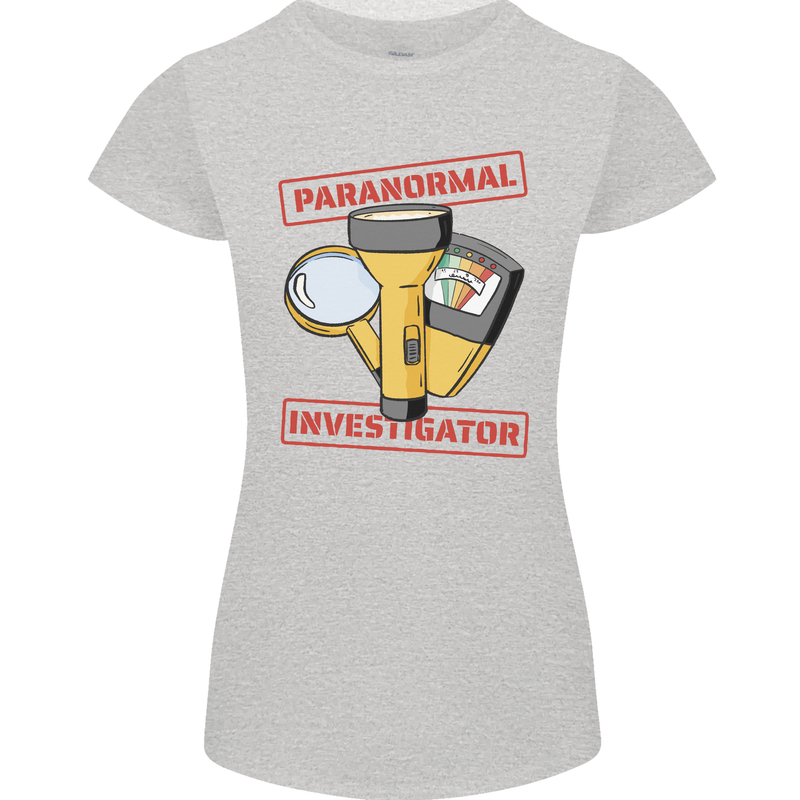 Paranormal Activity Investigator Halloween Womens Petite Cut T-Shirt Sports Grey