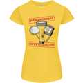 Paranormal Activity Investigator Halloween Womens Petite Cut T-Shirt Yellow